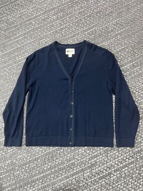 Haggar | Navy Blue Button Up Cardigan